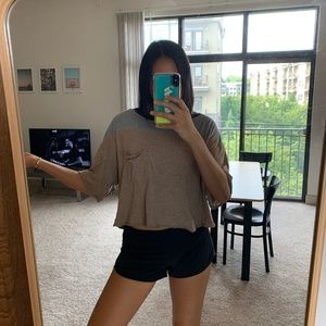 off shoulder/ wide shoulder crop